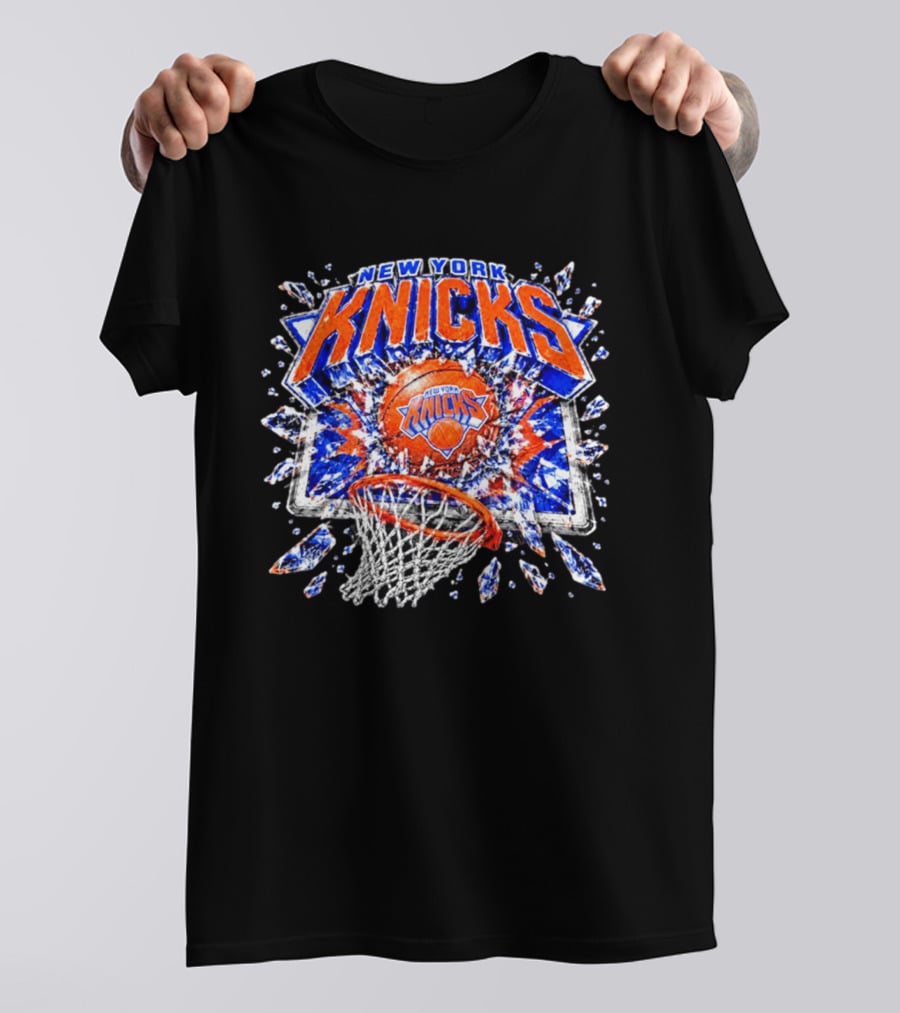 New York Knicks Basketball NBA Backboard Breakthrough T-Shirt
