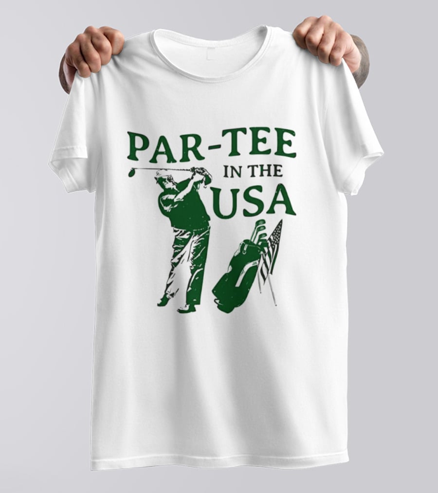 Par In The USA Golf Player With Clubs T-Shirt