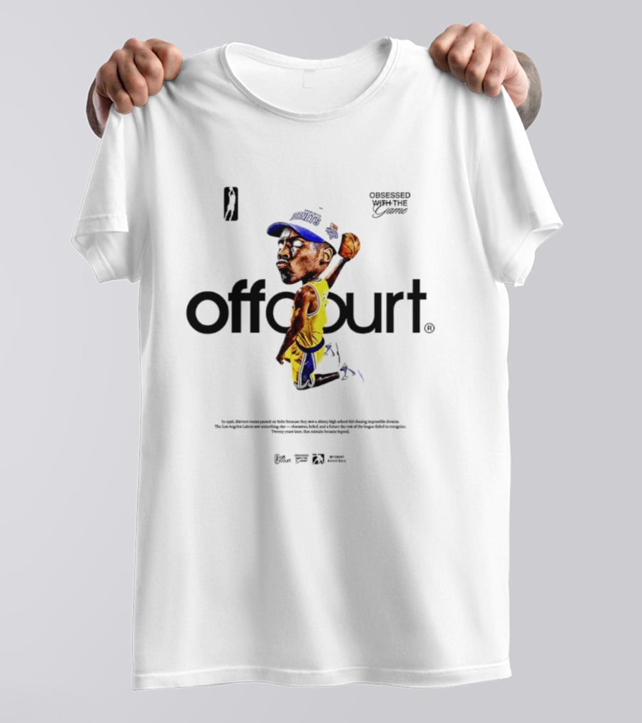 Kobe Bryant Offcourt Obsessed With The Game Charlotte Hornets Los Angeles Lakers NBA T-Shirt