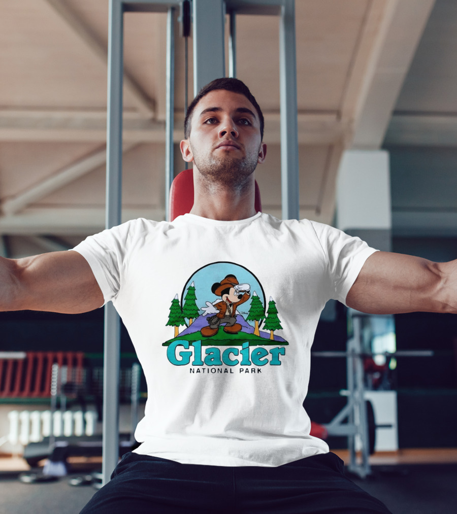 Mickey Mouse Explorer Glacier National Park Adventure T-Shirt