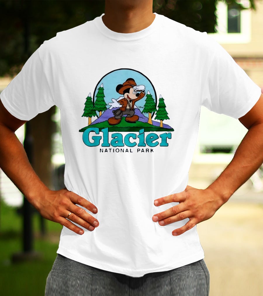 Mickey Mouse Explorer Glacier National Park Adventure T-Shirt