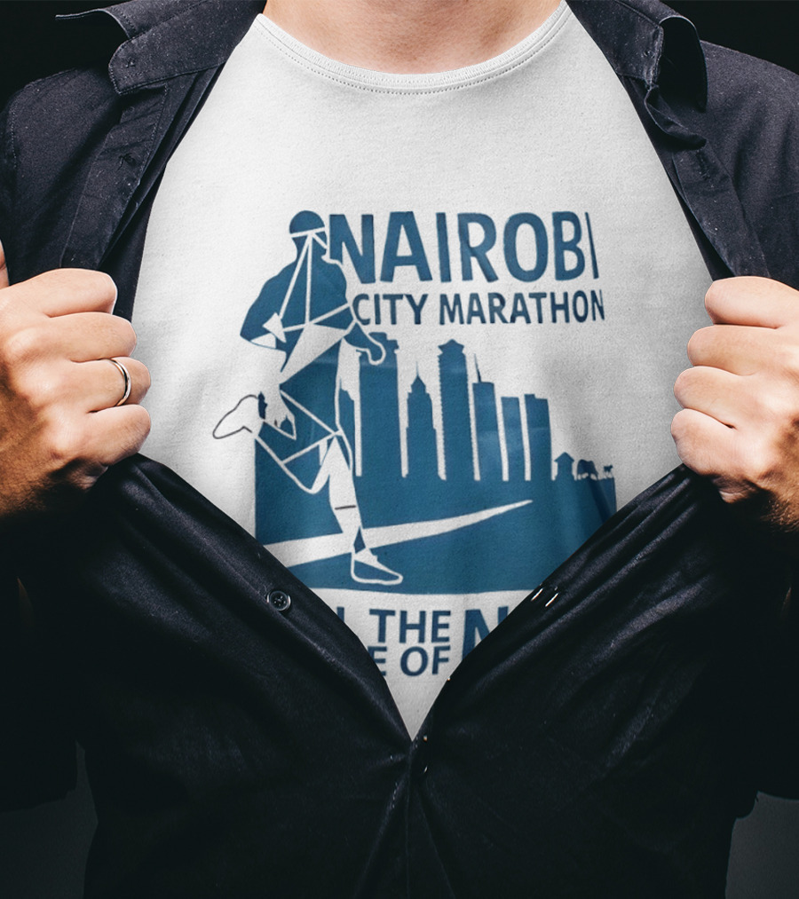 Nairobi City Marathon Feel The Pulse Of NB Skyline Runner Athletics Event T-Shirt