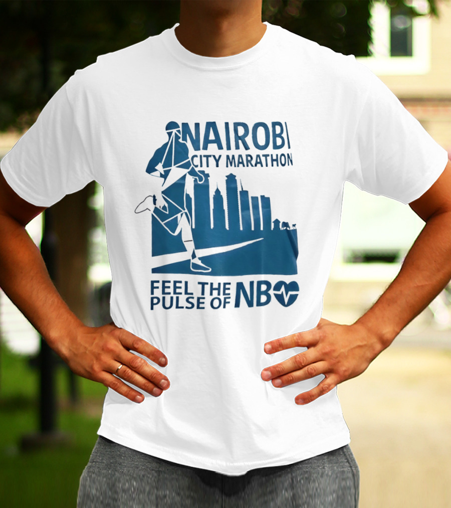 Nairobi City Marathon Feel The Pulse Of NB Skyline Runner Athletics Event T-Shirt