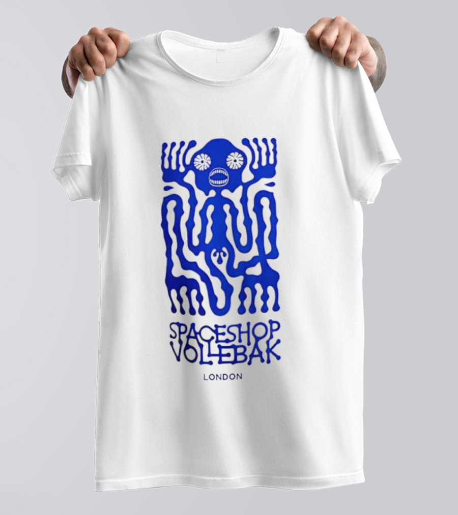 Spaceshop Vollebak London Psychedelic Blue Alien Figure T-Shirt