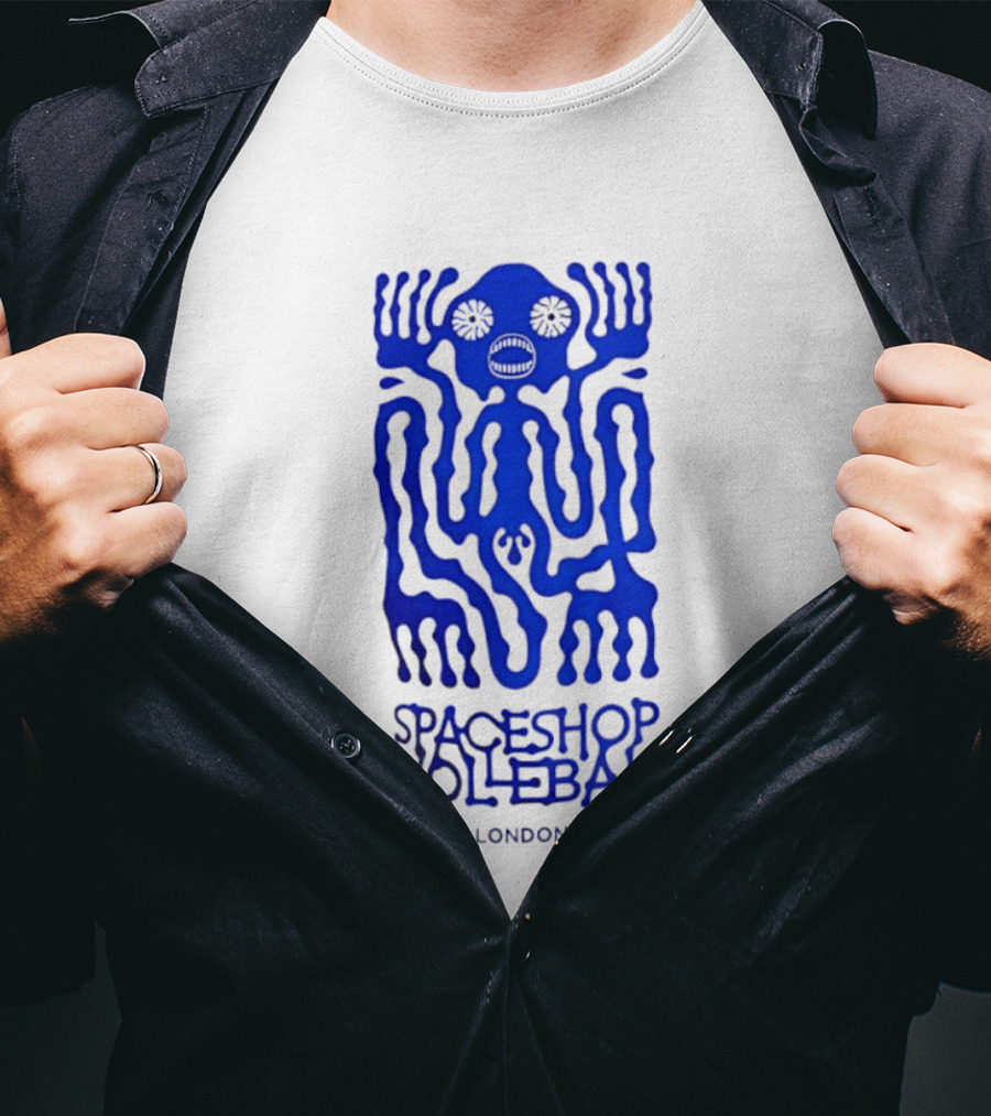 Spaceshop Vollebak London Psychedelic Blue Alien Figure T-Shirt