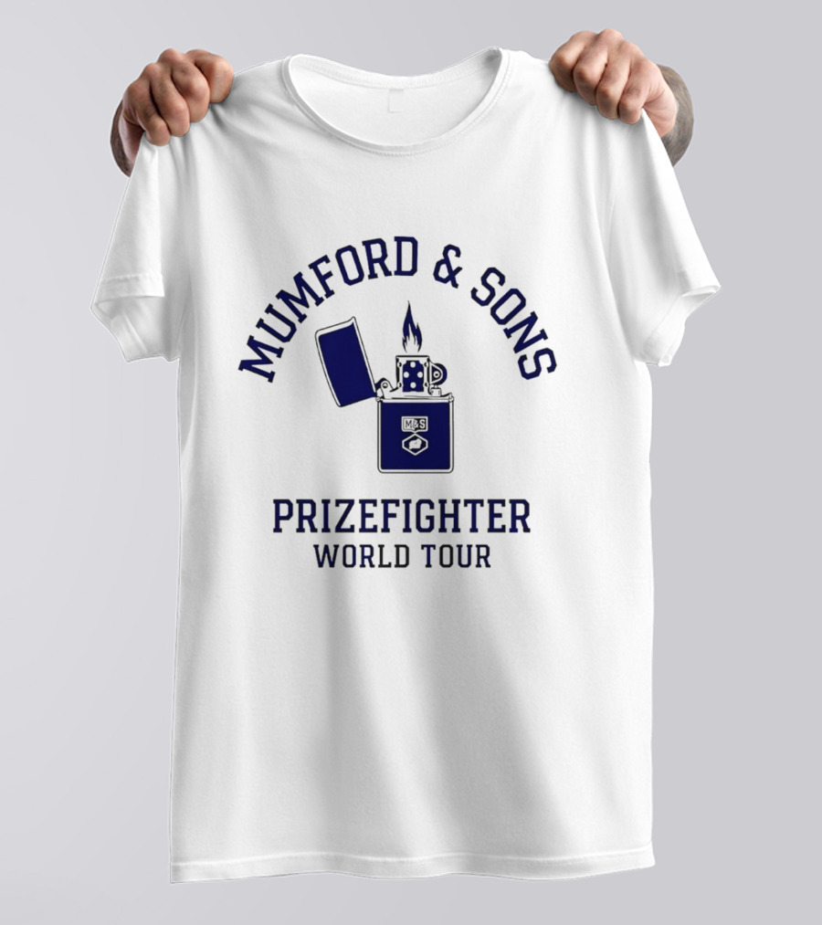 Mumford And Sons Prizefighter World Tour 2026 North America Lighter Flame T-Shirt