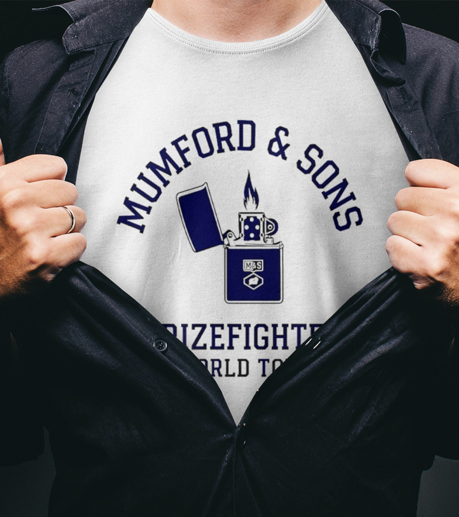 Mumford And Sons Prizefighter World Tour 2026 North America Lighter Flame T-Shirt