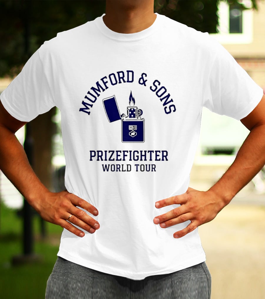 Mumford And Sons Prizefighter World Tour 2026 North America Lighter Flame T-Shirt