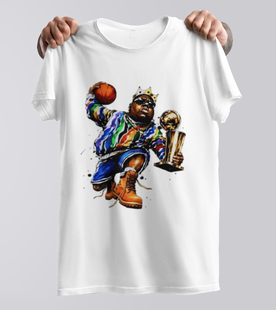 New York Knicks Basketball Biggie Smalls Crown Trophy T-Shirt