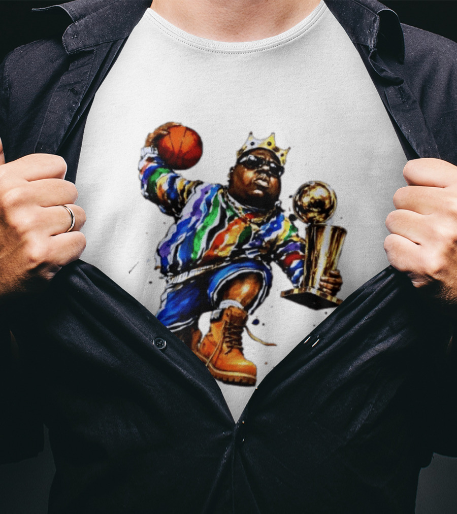 New York Knicks Basketball Biggie Smalls Crown Trophy T-Shirt