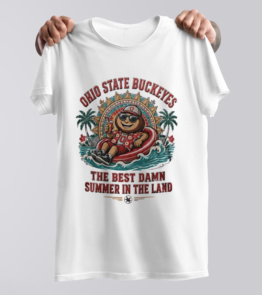Ohio State Buckeyes Brutus Summer Vibes The Best Damn Summer In The Land T-Shirt