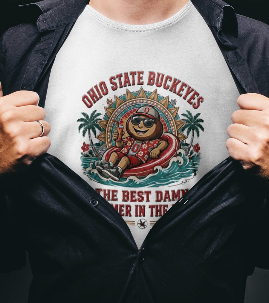 Ohio State Buckeyes Brutus Summer Vibes The Best Damn Summer In The Land T-Shirt