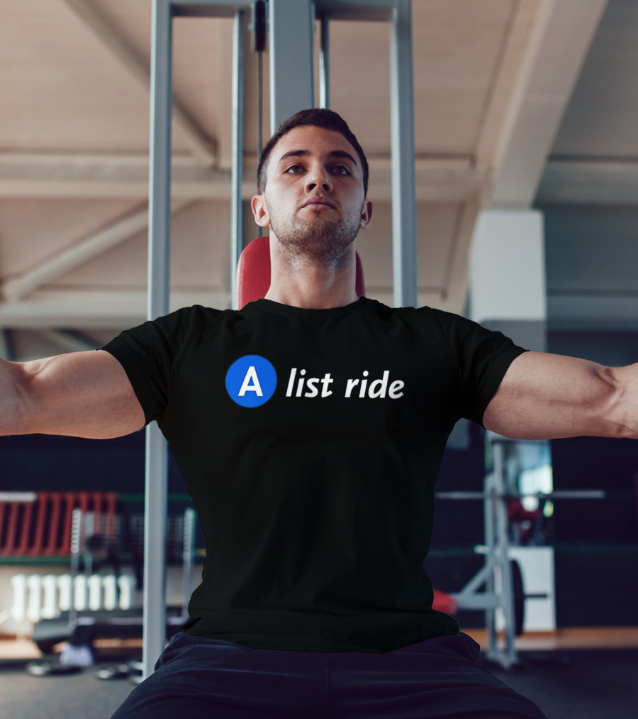 A List Ride Blue Circle Letter A T-Shirt