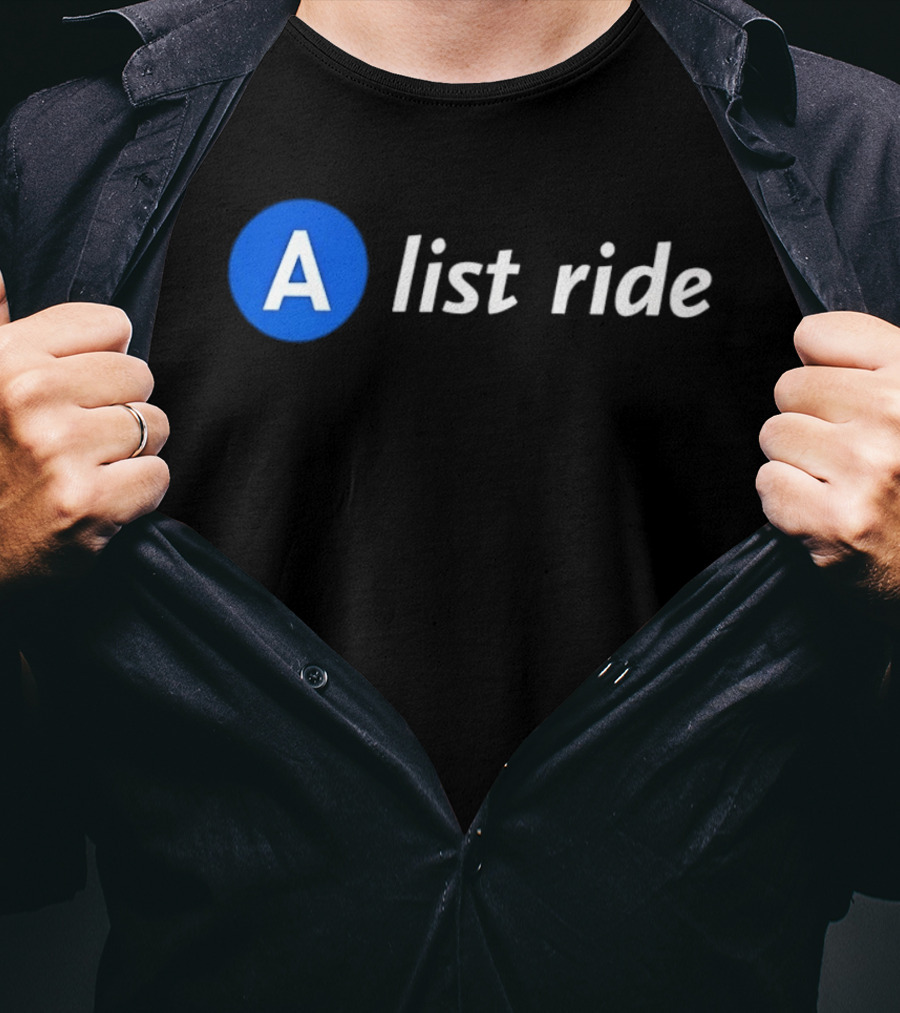 A List Ride Blue Circle Letter A T-Shirt