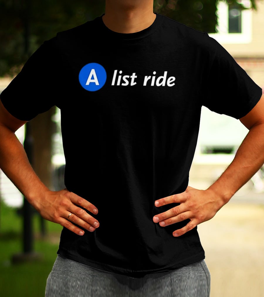 A List Ride Blue Circle Letter A T-Shirt