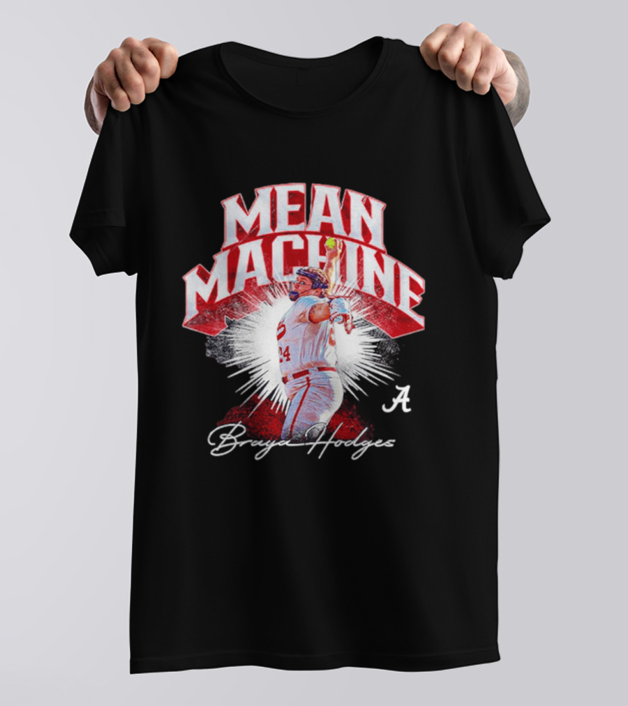 Mean Machine Braya Hodges Alabama Softball Player Collage T-Shirt
