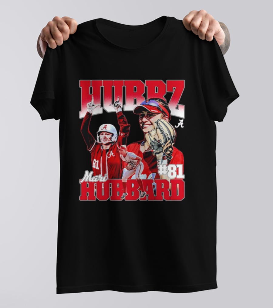 Mari Hubbard Alabama Softball Hubz #81 NCAA Player Collage T-Shirt