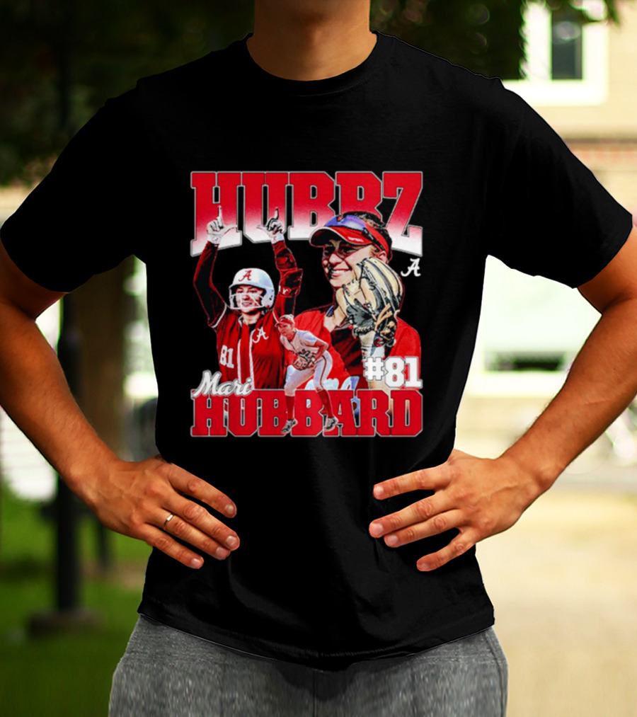 Mari Hubbard Alabama Softball Hubz #81 NCAA Player Collage T-Shirt