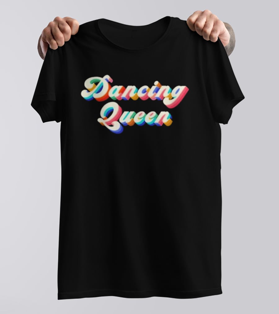 Dancing Queen Retro Multicolor Rainbow 3D T-Shirt