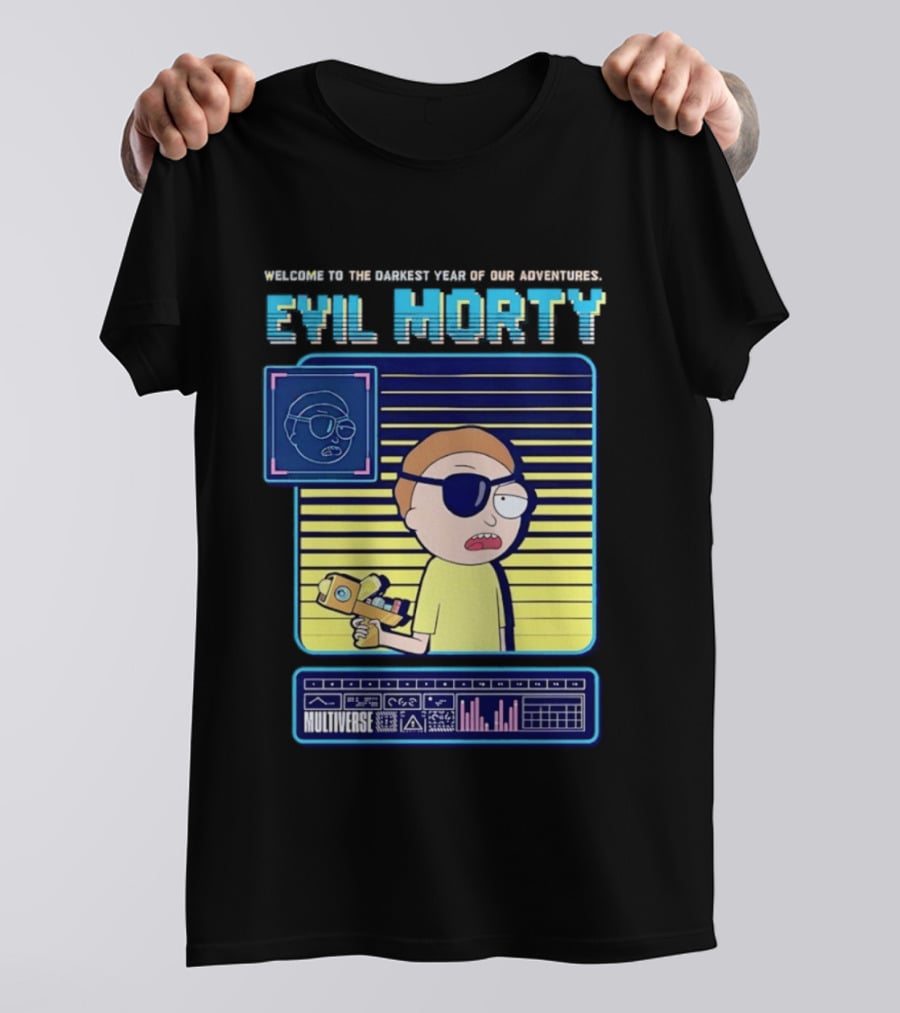 Welcome To The Darkest Year Evil Morty Multiverse Adventure Eyepatch T-Shirt