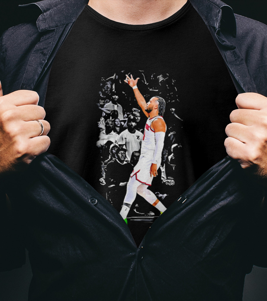 Jalen Brunson New York Basketball Player Iconic Celebration Moment T-Shirt