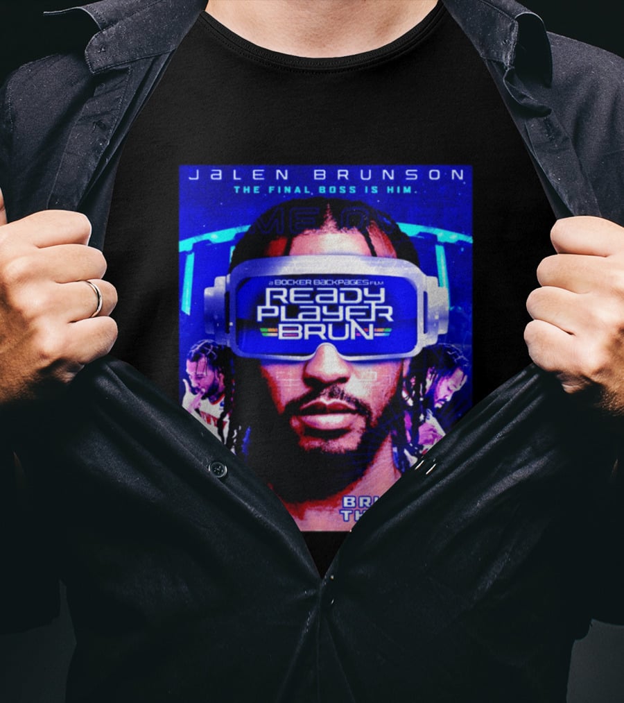 Jalen Brunson NY Knicks Ready Player Brun The Final Boss Brunning The Game T-Shirt