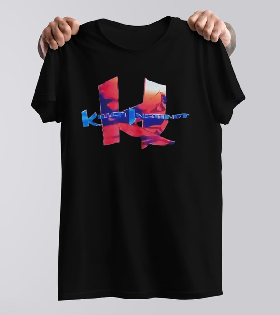 Killer Instinct Title With Red And Blue Abstract T-Shirt