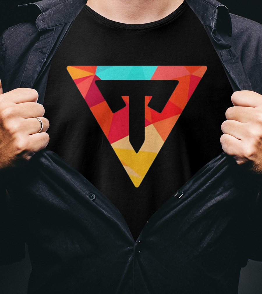 Typical Gamer Logo Colorful Triangular T-Shirt