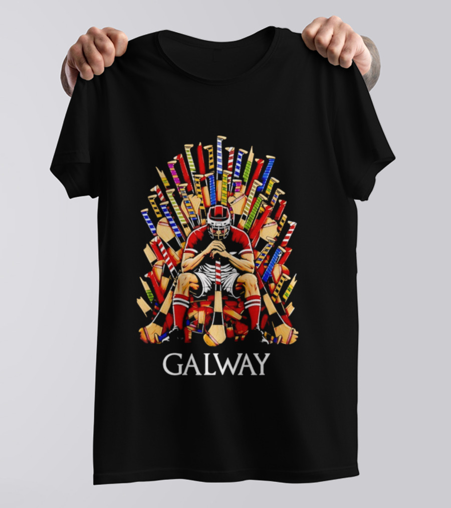 Offaly Galway Player Throne Of Hurleys T-Shirt
