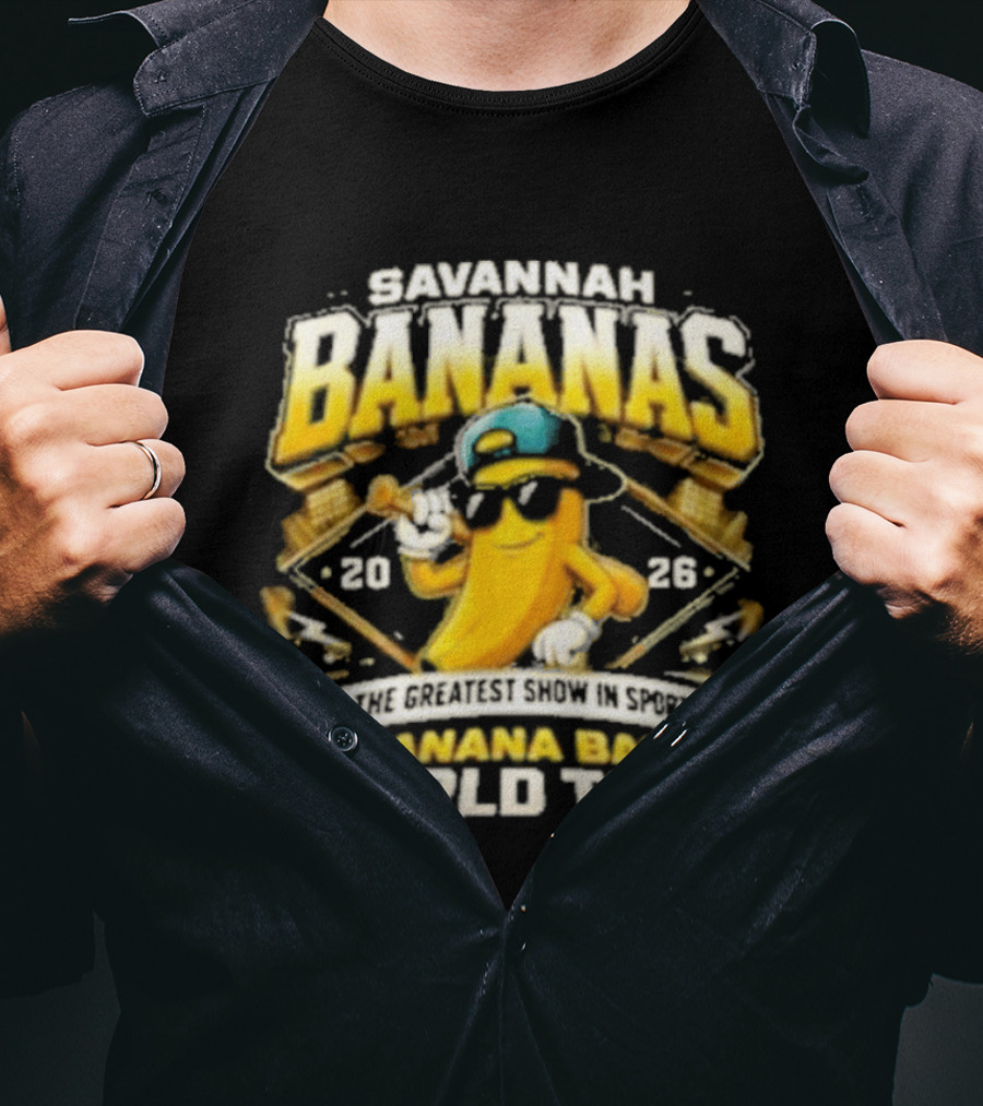 Savannah Bananas Banana Ball World Tour 2026 Baseball Event T-Shirt