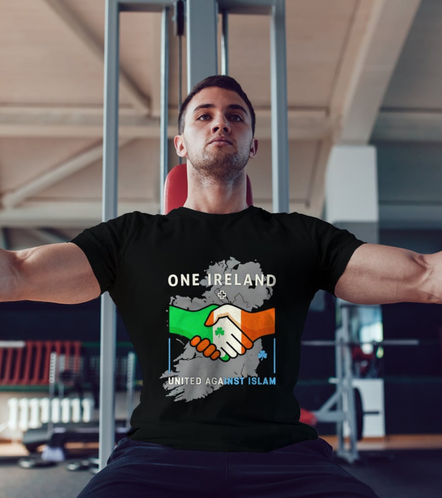 Ireland One Ireland Handshake Map United Against Islam T-Shirt