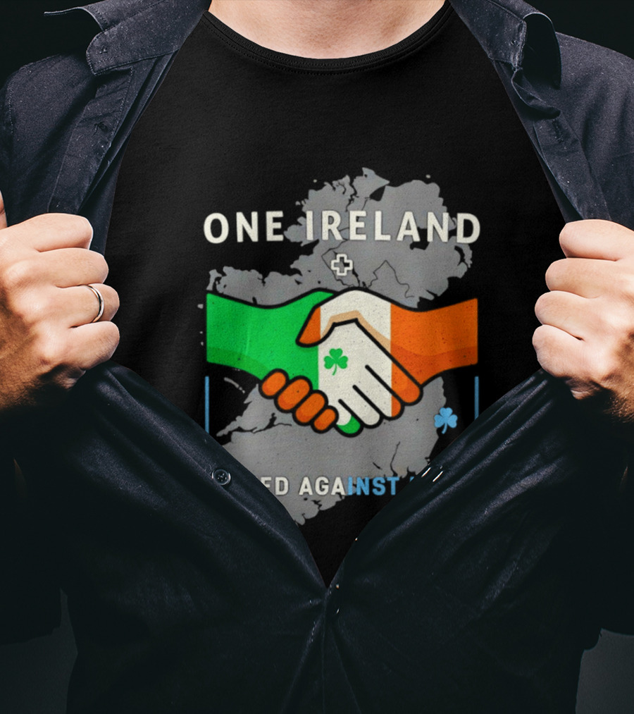 Ireland One Ireland Handshake Map United Against Islam T-Shirt