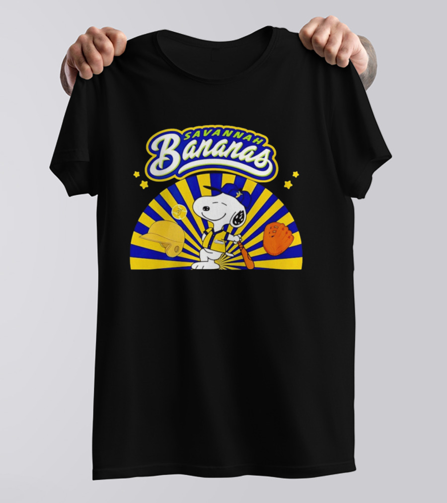 Snoopy Savannah Bananas Baseball Batting Stance T-Shirt