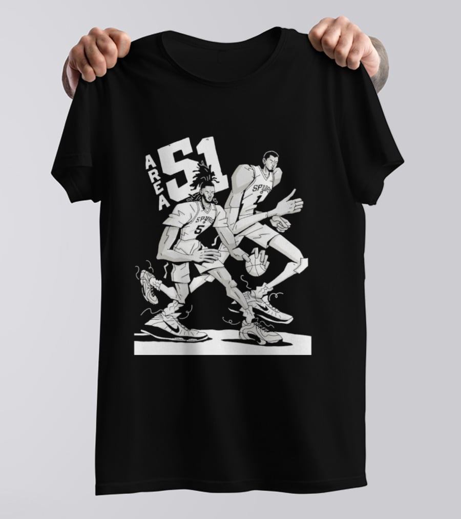 Spurs Area 51 Basketball Duo Aliens T-Shirt