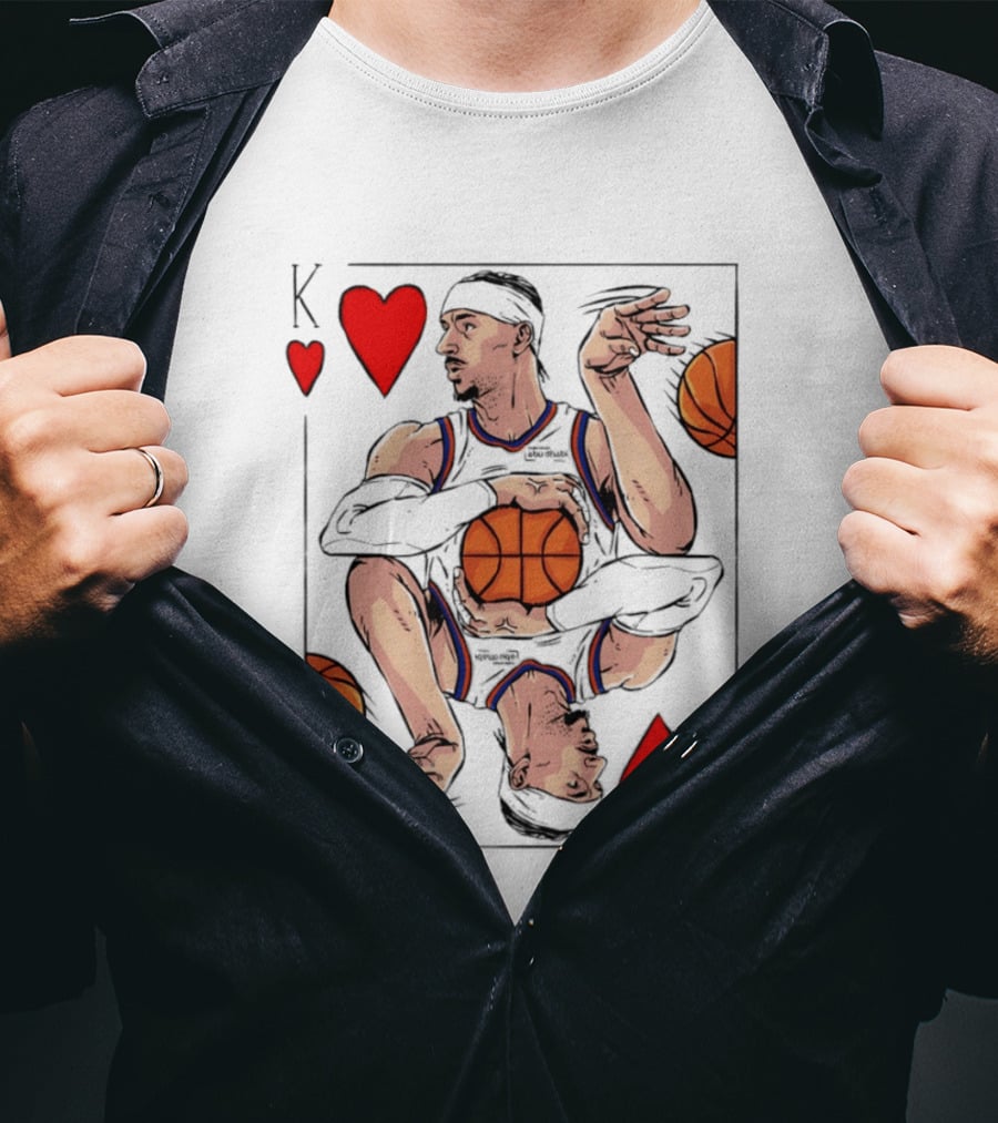 Josh Hart New York Knicks King Of Hearts NBA Card T-Shirt