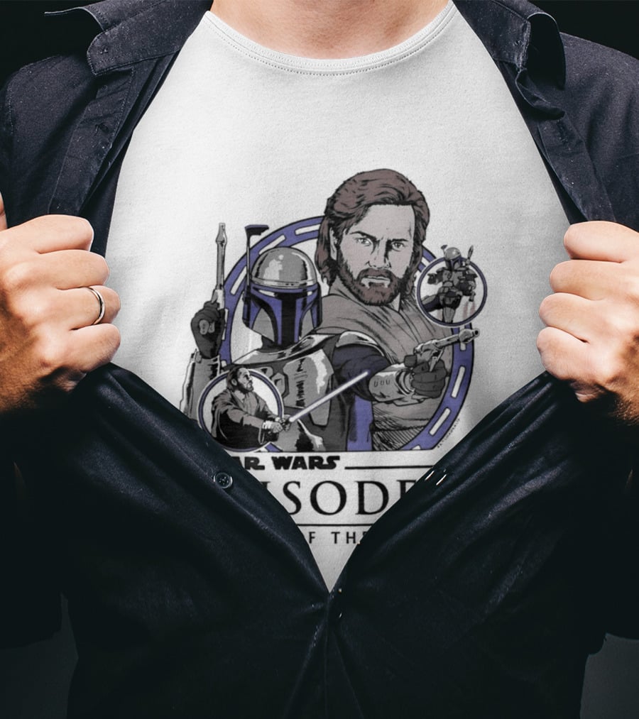 Star Wars Episode II Attack Of The Clones Obi Wan Kenobi Jango Fett T-Shirt
