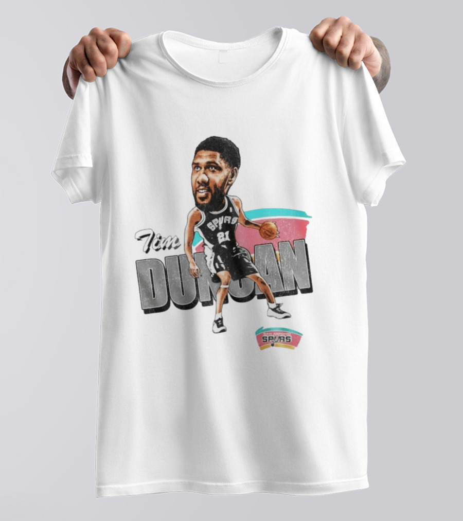 San Antonio Spurs Tim Duncan NBA Basketball Bobblehead 21 T-Shirt