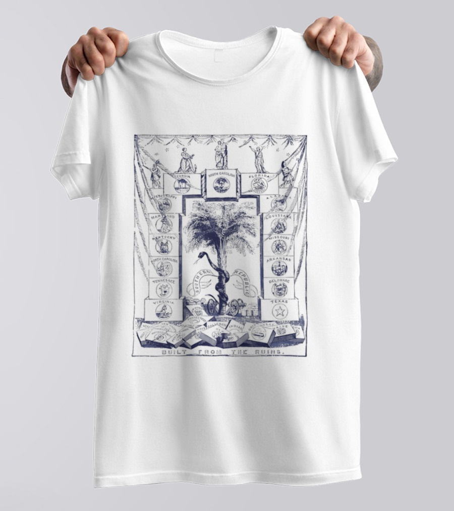Southern Republic Built From The Ruins South Carolina Georgia Florida Palm Tree T-Shirt