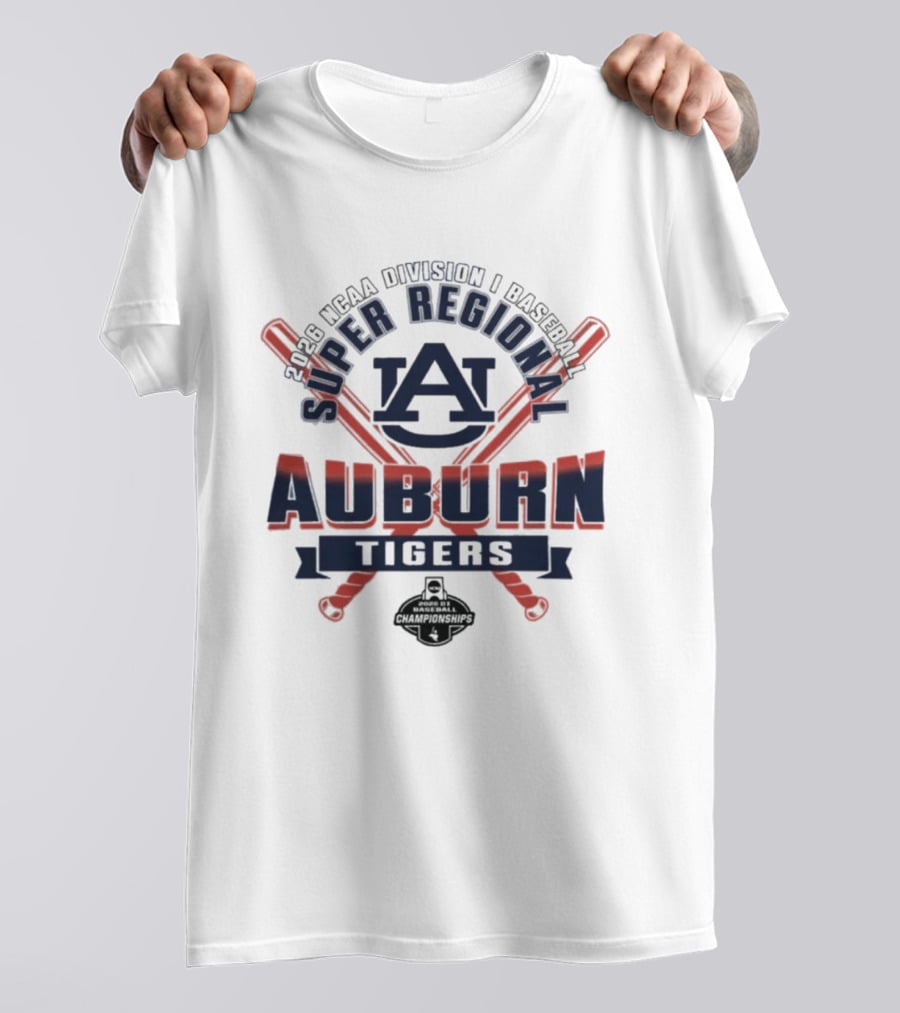 2026 NCAA Division I Baseball Super Regional Auburn Tigers T-Shirt
