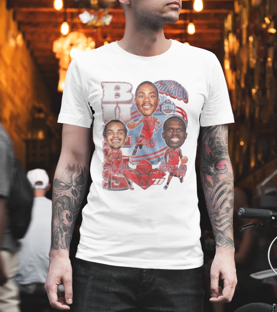 Chicago Bulls Noah Rose Deng NBA Eastern Conference Basketball Stars 11 T-Shirt