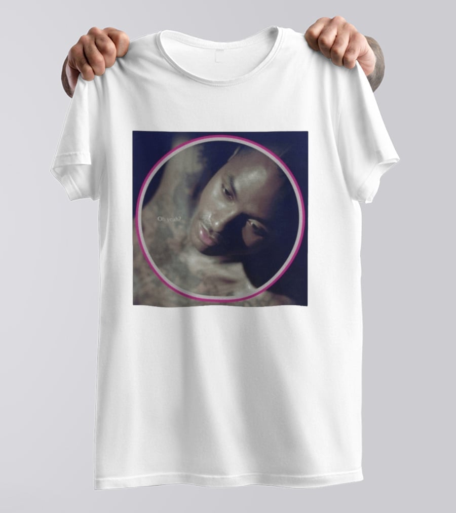 Oh Yeah Steve Lacy Musician Portrait Pink Circle Frame T-Shirt