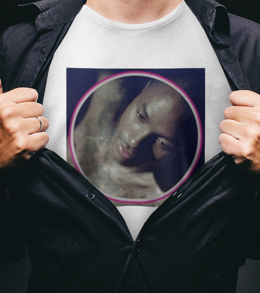 Oh Yeah Steve Lacy Musician Portrait Pink Circle Frame T-Shirt