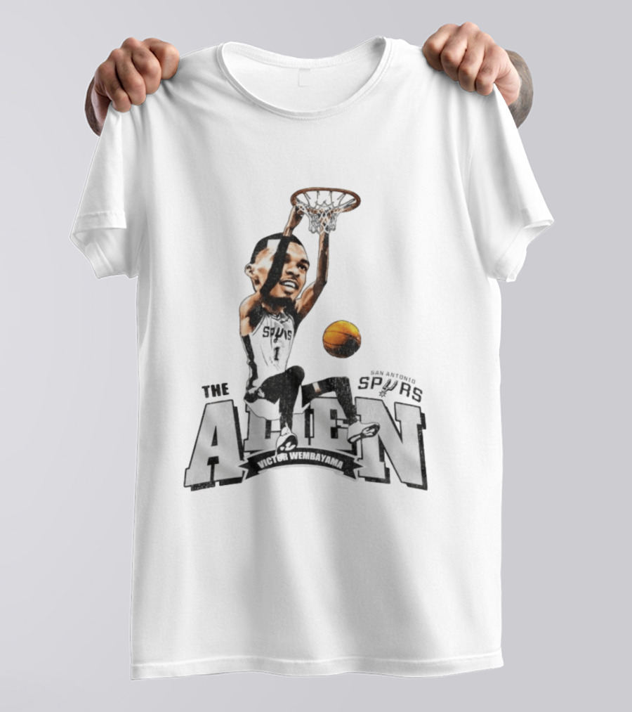 San Antonio Spurs The Alien Victor Wembanyama Basketball Dunk T-Shirt