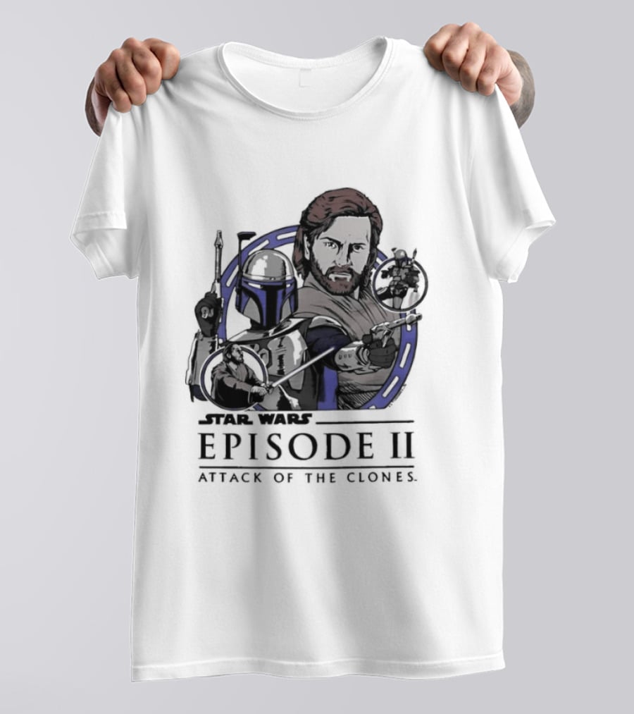 Star Wars Episode II Attack Of The Clones Kamino Battle Scene T-Shirt
