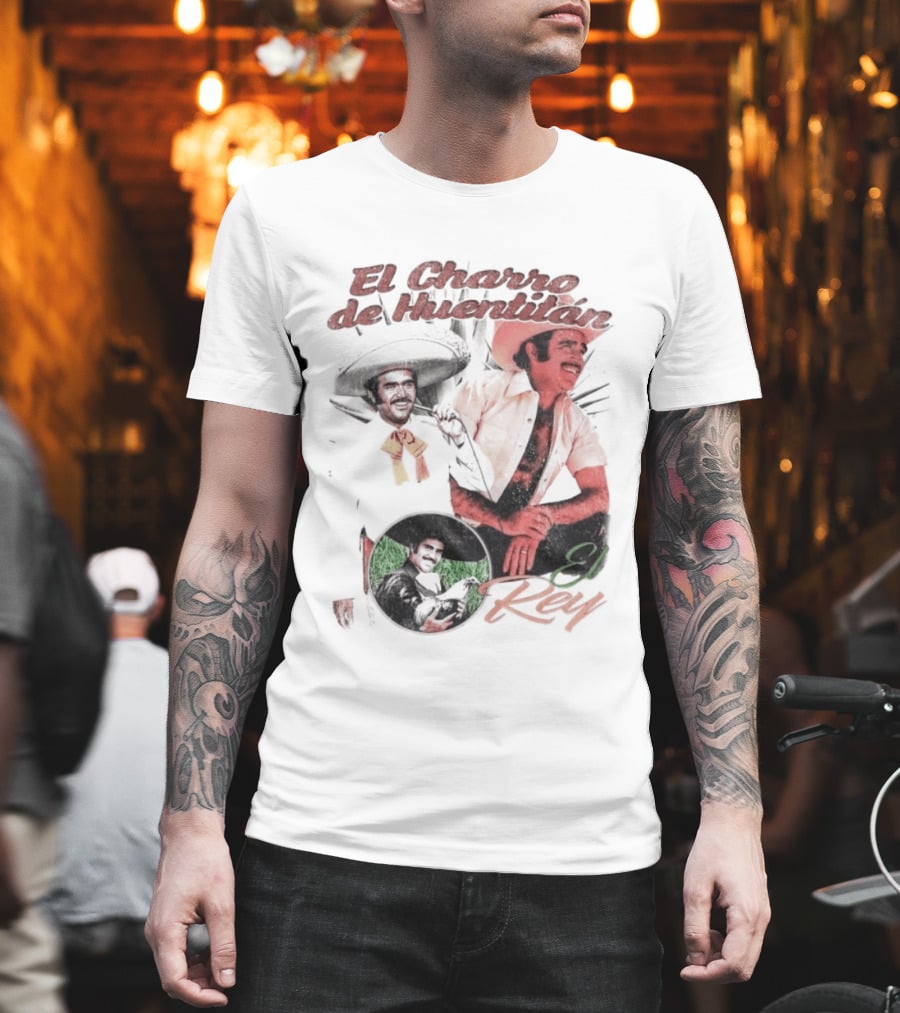 Vicente Fernandez El Charro De Huentitan El Rey Iconic Ranchera Style Mexican Music Legend T-Shirt