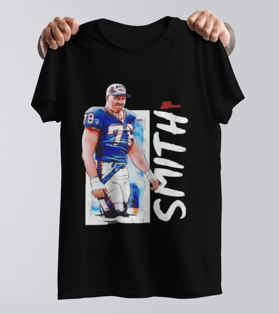 Buffalo Bills Bruce Smith 78 Sack Man NFL Legends T-Shirt