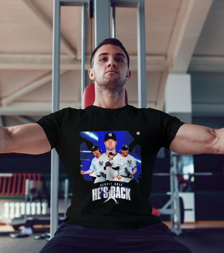 Gerrit Cole He's Back Yankees Pitcher Action T-Shirt