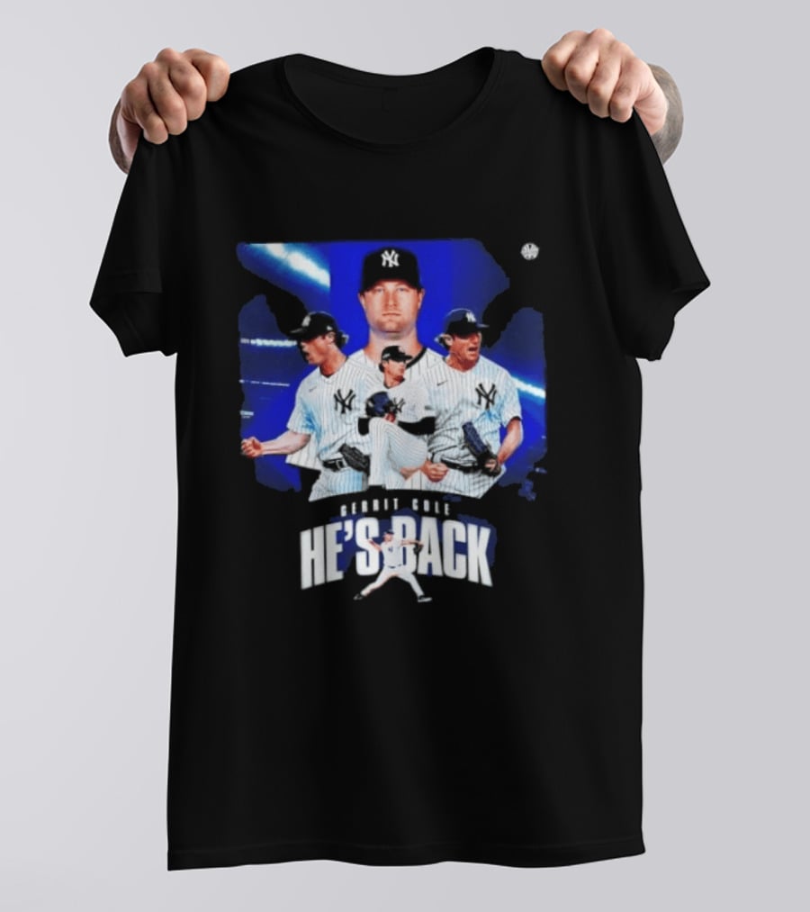 Gerrit Cole He's Back Yankees Pitcher Action T-Shirt