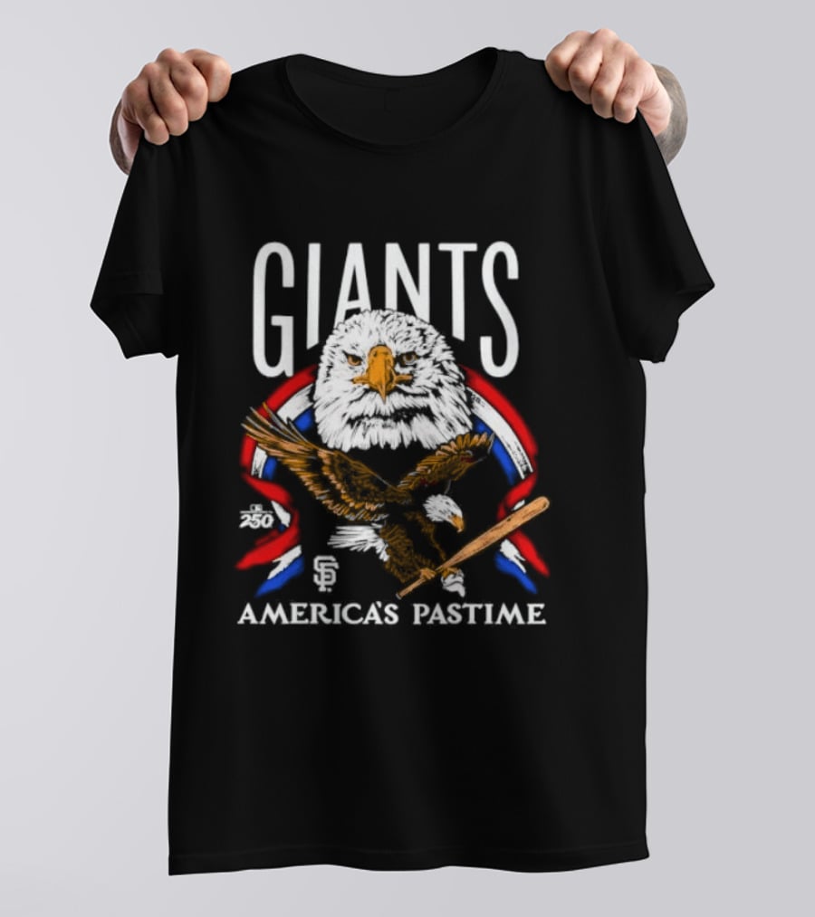 San Francisco Giants America's Pastime Eagle 250th Celebration T-Shirt