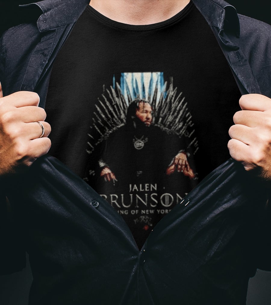 Jalen Brunson Game Of Thrones King Of New York Knicks Throne Concept T-Shirt